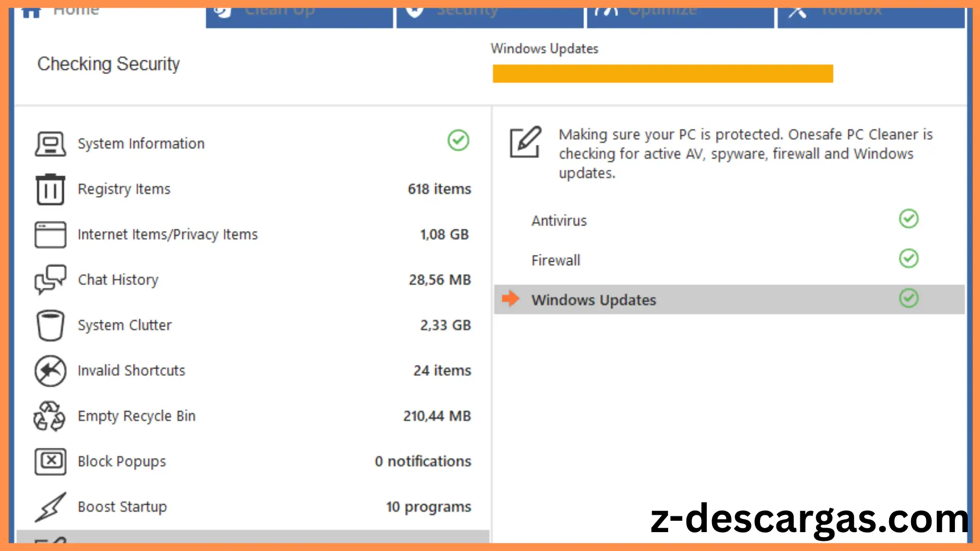 OneSafe PC Cleaner Pro 